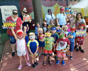 Children and staff enjoying camp